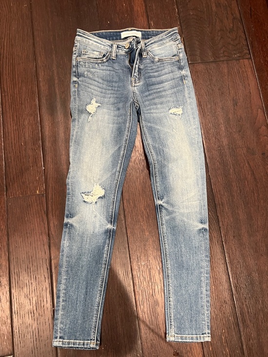 Flying Monkey Denim - Flying Monkey Light Blue Distressed Skinny Jeans